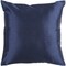 Tiwari Home 22" Shiny Navy Blue Solid Square Throw Pillow - Down Filler